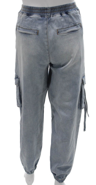 Ser.O.Ya Womens Tapered Blue Cotton Blend Jeans Pull On Size S