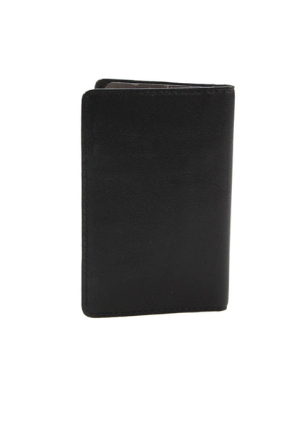 Tardini Womens Leather Classic Card Compartment Wallet Black