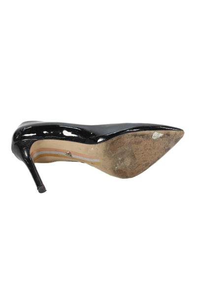 Sam Edelman Womens Patent Leather Pointed Toe Heels Pumps Black Size 6N