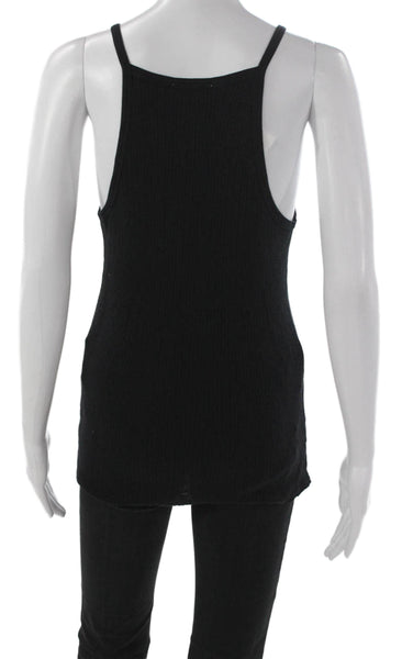 Sundry Womens Tank Top Black Cotton Scoop Neck Sleeveless Size 3