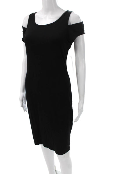 Athleta Women Bodycon Knee Length Black Dress Size S