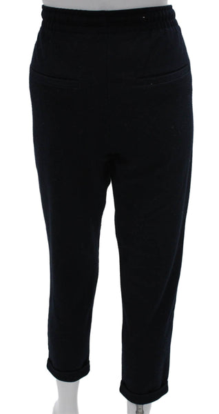 Zara Womens Blue Polyester Drawstring Sweatpants Solid Size S