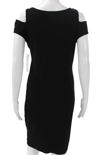 Athleta Women Bodycon Knee Length Black Dress Size S