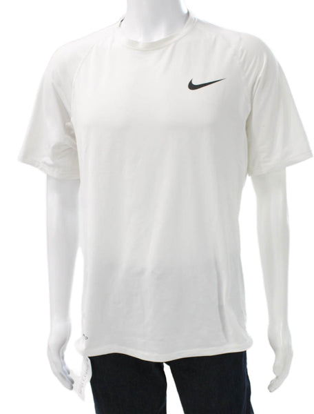 Nike Mens Basic White Crew Neck Short Sleeve Polyester T-Shirt Size L
