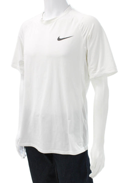 Nike Mens Basic White Crew Neck Short Sleeve Polyester T-Shirt Size L
