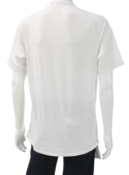 Nike Mens Basic White Crew Neck Short Sleeve Polyester T-Shirt Size L