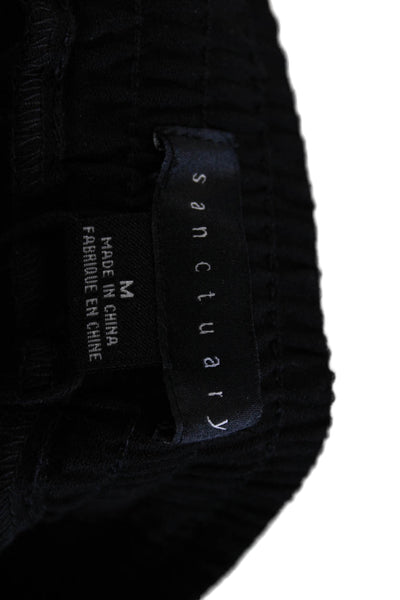 Sanctuary Womens Black Jogger Pants Polyester Pull On Size M