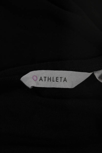 Athleta Women Bodycon Knee Length Black Dress Size S
