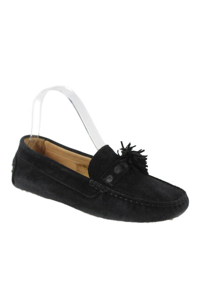 M.Gemi Womens Suede Slip On Loafers Black Size 36.5 6.5