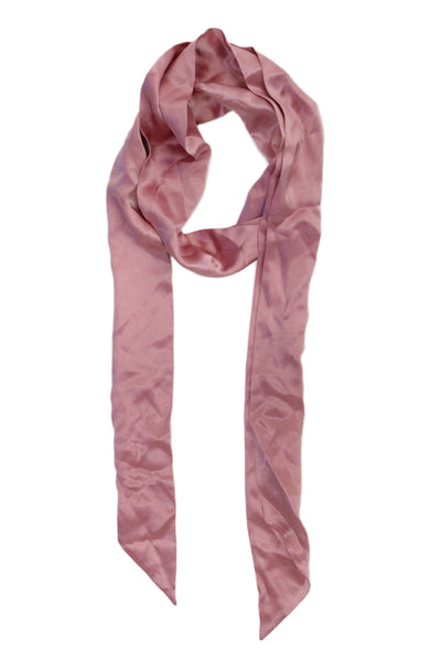 J Crew Womens Skinny Width Silk Scarf Pink 72"x5"