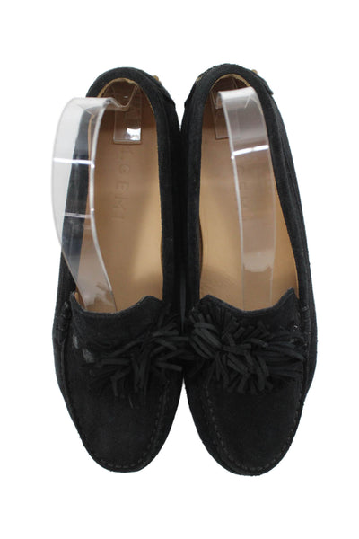 M.Gemi Womens Suede Slip On Loafers Black Size 36.5 6.5