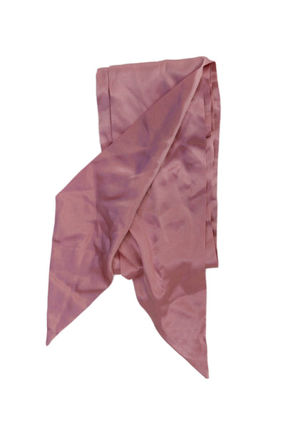 J Crew Womens Skinny Width Silk Scarf Pink 72"x5"