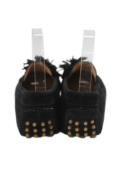 M.Gemi Womens Suede Slip On Loafers Black Size 36.5 6.5