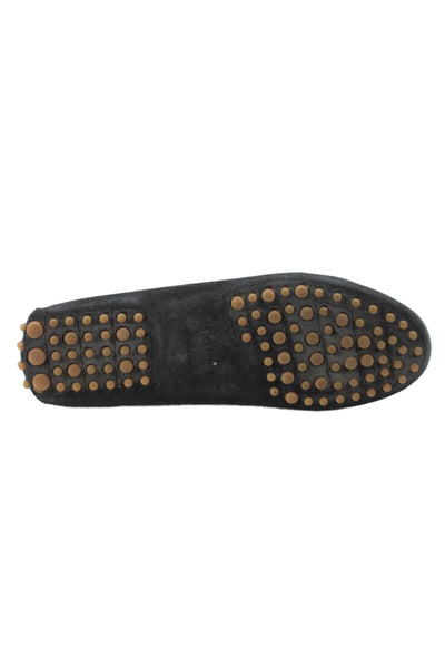 M.Gemi Womens Suede Slip On Loafers Black Size 36.5 6.5
