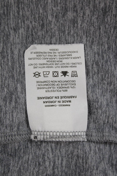 Nike Mens Gray Polyester Mock Neck Zip Pullover Casual Long Sleeve Size L