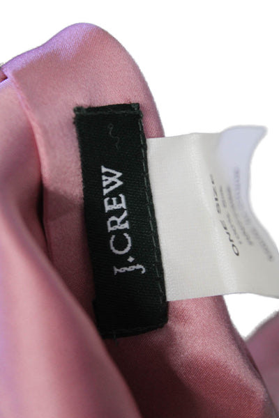 J Crew Womens Skinny Width Silk Scarf Pink 72"x5"