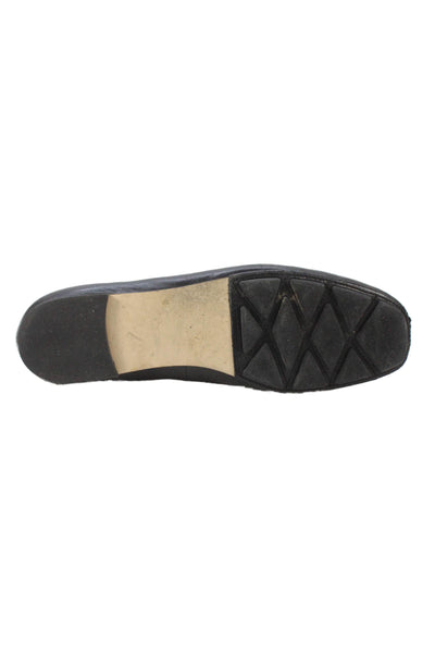 Tory Burch Womens Leather Square Toe Ballet Flat Black Size 5