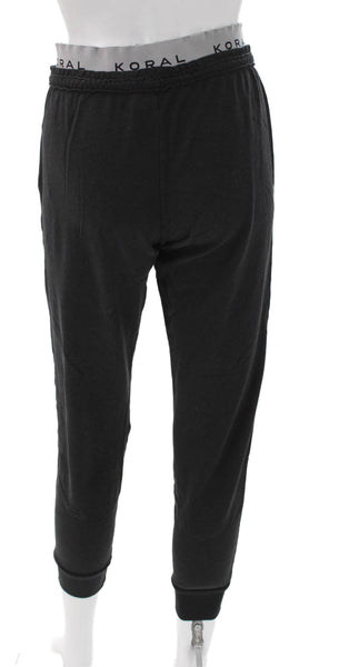 Koral Womens Jogger Pants Black Modal Drawstring Size S