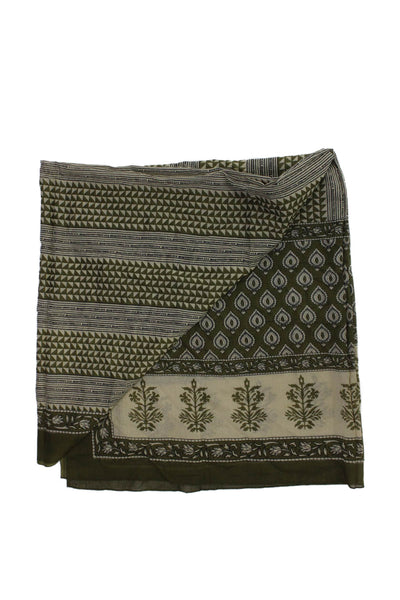 Madison Mathews Womens Floral Abstract Lightweight Scarf Green 88"x44"
