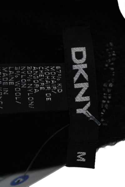DKNY Womens Black Kid Mohair Scoop Neck Sleeveless Basic Tank Size M