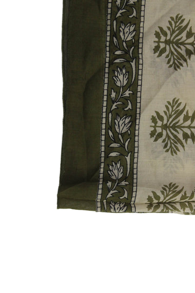 Madison Mathews Womens Floral Abstract Lightweight Scarf Green 88"x44"