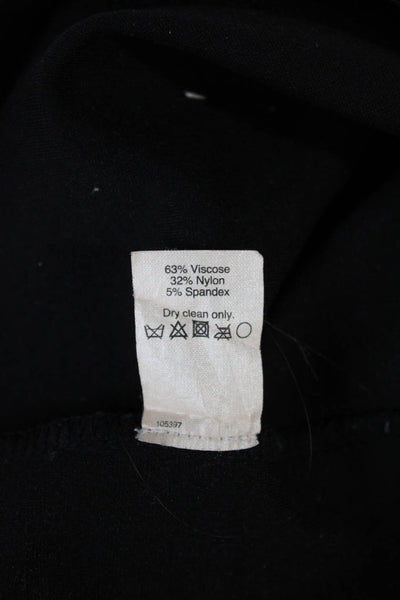 J Crew Womens Ankle Leggings Black Viscose Solid Petite Size 4P