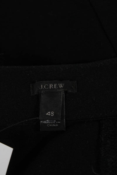 J Crew Womens Ankle Leggings Black Viscose Solid Petite Size 4P