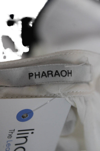 Pharaoh Women Basic White Cotton Henley Long Sleeve Blouse Size 0