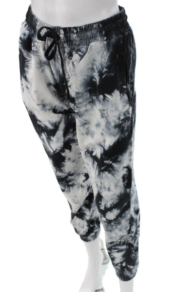 Running Bare Womens Tie Dye Jogger Pants Multicolor Cotton Drawstring Size 8