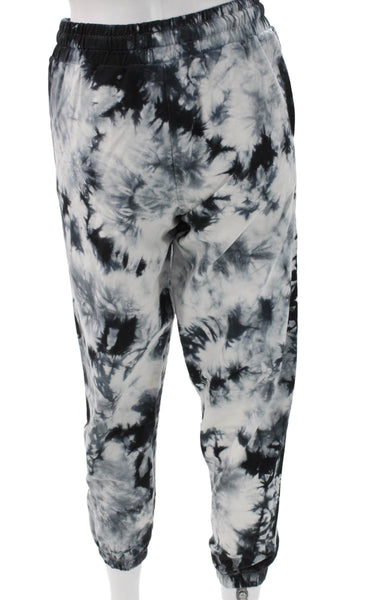 Running Bare Womens Tie Dye Jogger Pants Multicolor Cotton Drawstring Size 8