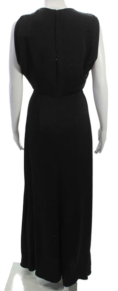 BCBGMAXAZRIA Womens Maxi Dress Black V-Neck Sleeveless Polyester Size XS