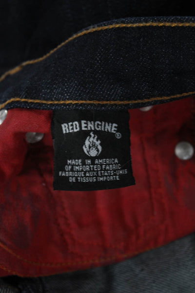 Red Engine Women Straight Jeans Blue Low Rise Cotton Size 26