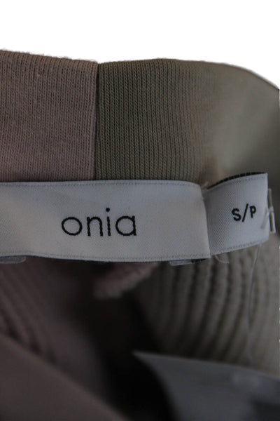 ONIA Womens Cardigan Pink V-Neck Cotton Long Sleeve Size S