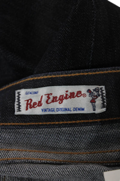 Red Engine Women Straight Jeans Blue Low Rise Cotton Size 26