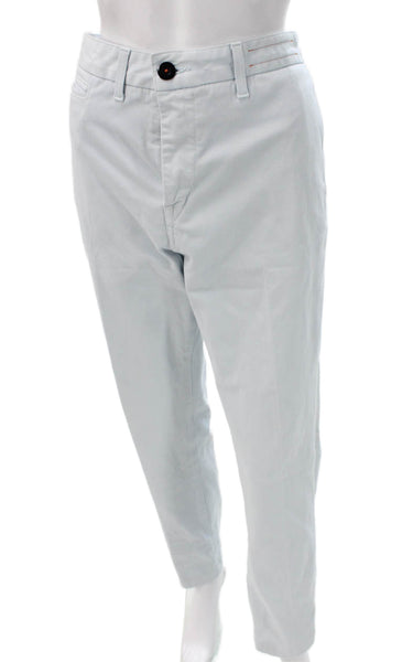Pants Mens Chino Pants Blue Cotton Size 32