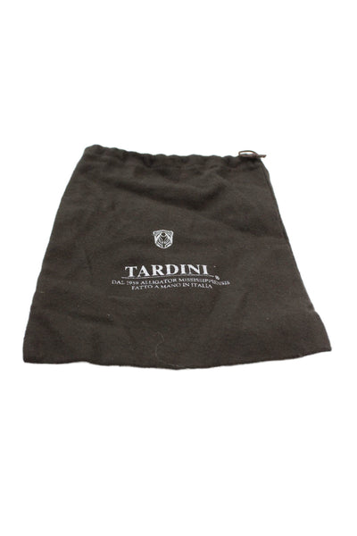 Tardini Womens Leather Chain Detail Pouch Wallet Dark Blue