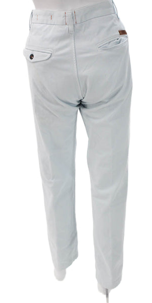 Pants Mens Chino Pants Blue Cotton Size 32