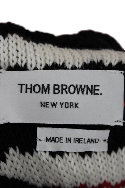 Thom Browne Womens Striped Multicolor Pullover Sweater Long Sleeve Size S