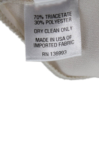 Index Womens Cropped Pants Beige Triacetate Pull On Inseam 24 Size 28
