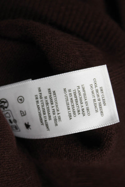 Madewell Women Brown Merino Wool Boat Neck Long Sleeve Pullover Sweater Size XS