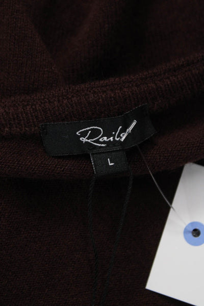 Madewell Women Brown Merino Wool Boat Neck Long Sleeve Pullover Sweater Size XS