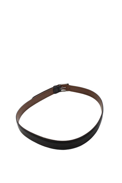 Brooks Brothers Mens Leather Frame Buckle Belt Black Size 38/95