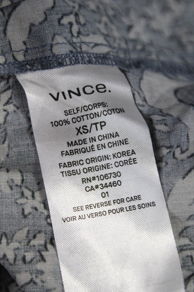 Vince Womens White 100% Cotton Crew Neck Pullover Sweatshirt Size XS