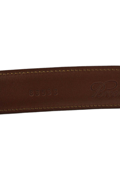 Brooks Brothers Mens Leather Frame Buckle Belt Black Size 38/95