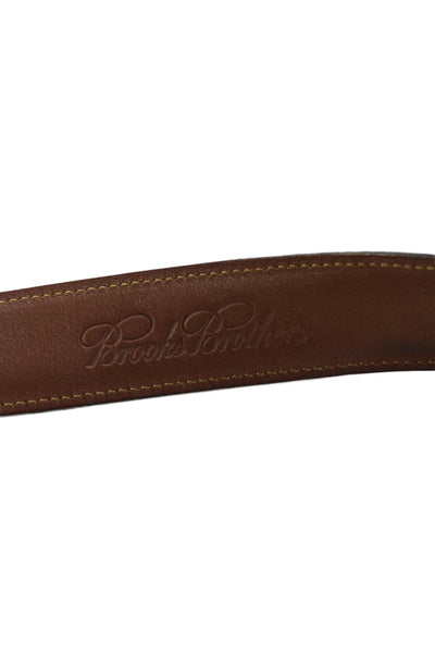 Brooks Brothers Mens Leather Frame Buckle Belt Black Size 38/95