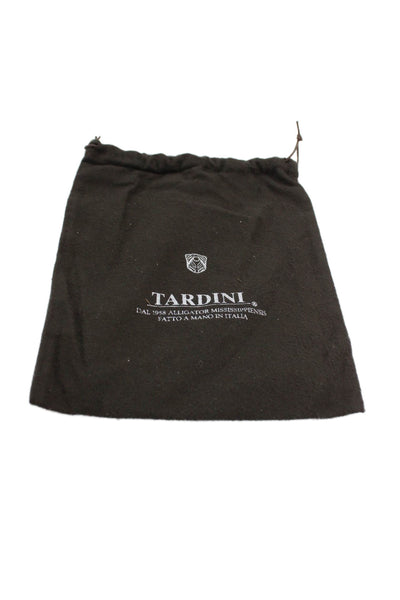 Tardini Womens Zippered Flat Pouch Wallet Black
