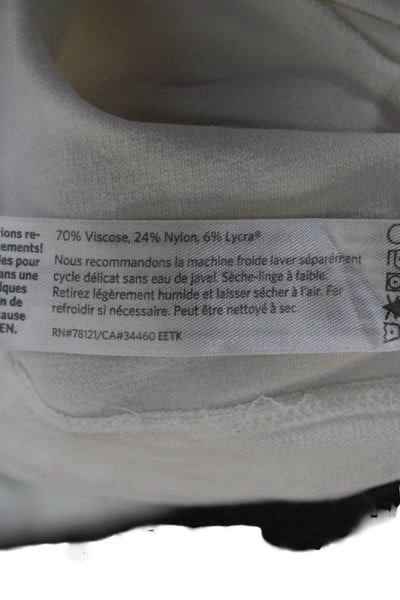 Eileen Fisher Women Capri Pants White Viscose Pull On Size PS