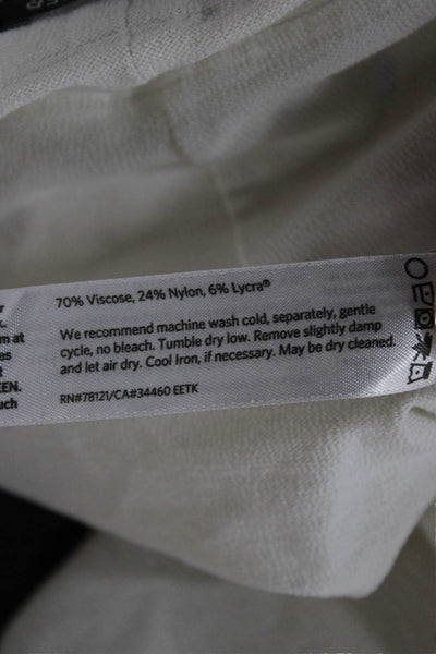 Eileen Fisher Women Capri Pants White Viscose Pull On Size PS