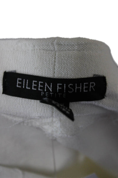 Eileen Fisher Women Capri Pants White Viscose Pull On Size PS