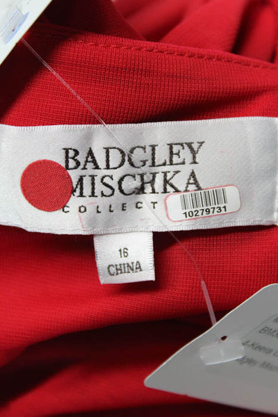Badgley Mischka Red Keera Gown 935 Size 16 10279731